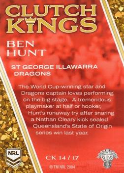 2023 NRL Traders Elite - Clutch Kings #CK14 Ben Hunt Back